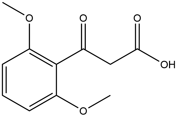 2,6-Dimethoxy-β-oxobenzenepropanoic acid Structure