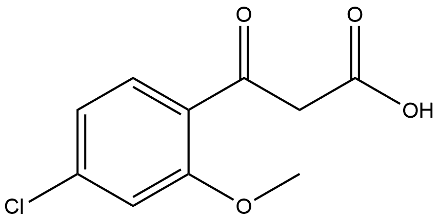 4-Chloro-2-methoxy-β-oxobenzenepropanoic acid Structure