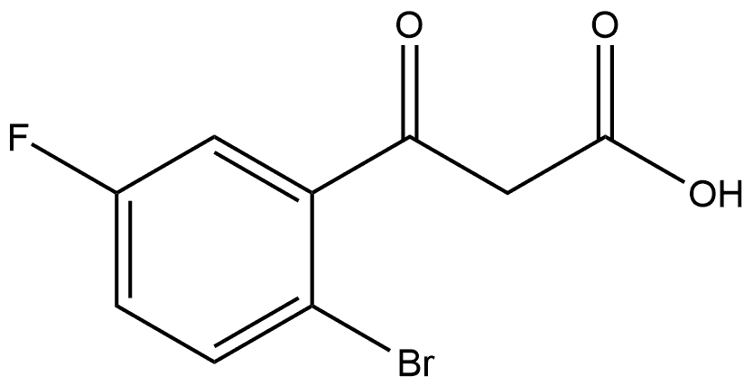 2-Bromo-5-fluoro-β-oxobenzenepropanoic acid Structure