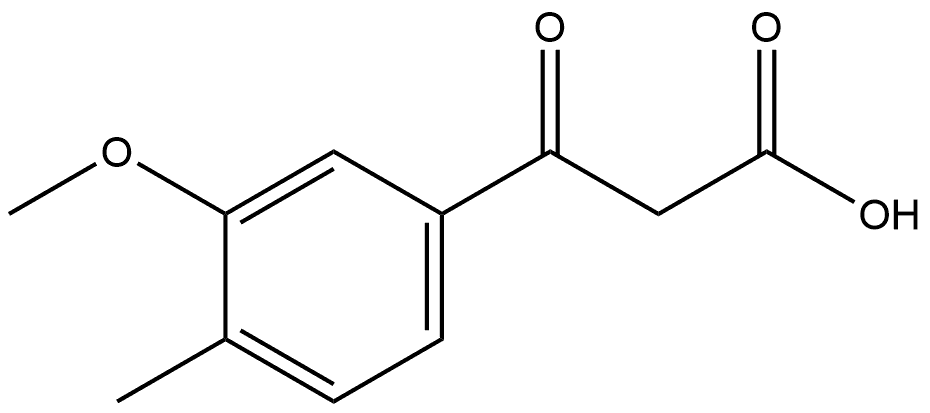 3-Methoxy-4-methyl-β-oxobenzenepropanoic acid Structure