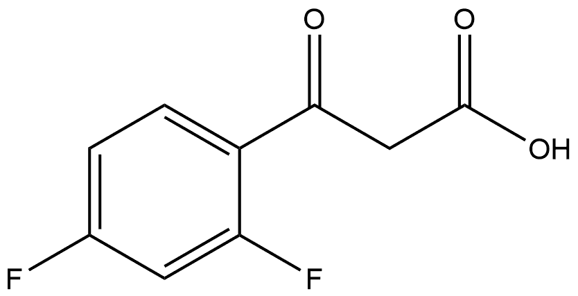 2,4-Difluoro-β-oxobenzenepropanoic acid Structure