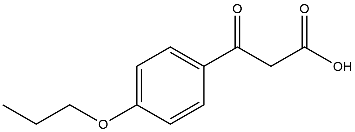 β-Oxo-4-propoxybenzenepropanoic acid Structure