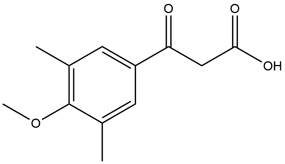 4-Methoxy-3,5-dimethyl-β-oxobenzenepropanoic acid Structure