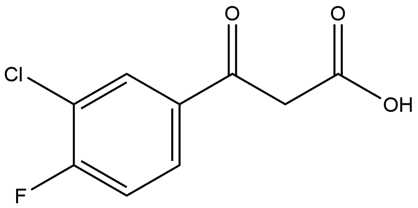 3-Chloro-4-fluoro-β-oxobenzenepropanoic acid Structure