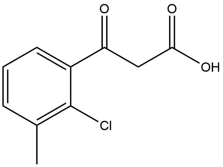 2-Chloro-3-methyl-β-oxobenzenepropanoic acid Structure