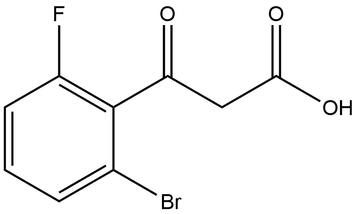 2-Bromo-6-fluoro-β-oxobenzenepropanoic acid Structure