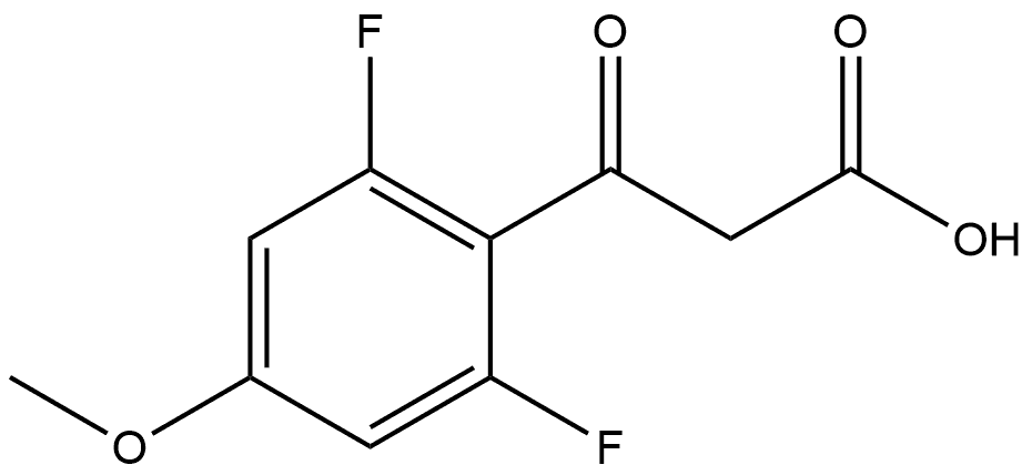 2,6-Difluoro-4-methoxy-β-oxobenzenepropanoic acid Structure