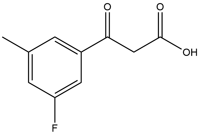 3-Fluoro-5-methyl-β-oxobenzenepropanoic acid Structure