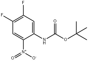 Carbamic acid, N-(4,5-difluoro-2-nitrophenyl)-, 1,1-dimethylethyl ester Structure