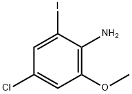 Benzenamine, 4-chloro-2-iodo-6-methoxy- Structure