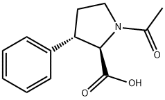 D-Proline, 1-acetyl-3-phenyl-, (3S)- 구조식 이미지