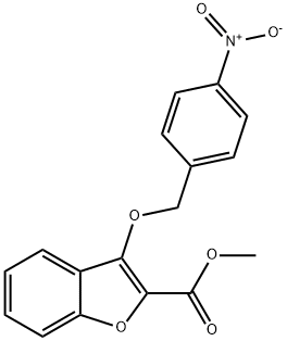 2-Benzofurancarboxylic acid, 3-[(4-nitrophenyl)methoxy]-, methyl ester 구조식 이미지