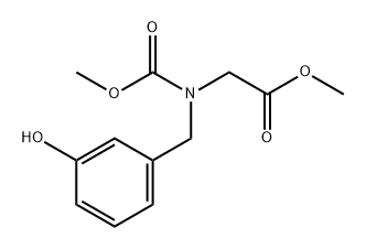 Glycine, N-[(3-hydroxyphenyl)methyl]-N-(methoxycarbonyl)-, methyl ester Structure