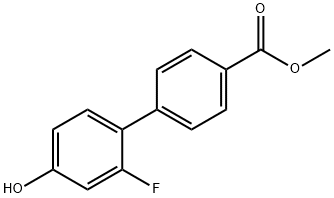 3-Fluoro-4-(4-methoxycarbonylphenyl)phenol Structure