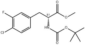 (R)-methyl 2-(tert-butoxycarbonylamino)-3-(4-chloro-3-fluorophenyl)propanoate Structure