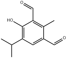 1,3-Benzenedicarboxaldehyde, 4-hydroxy-2-methyl-5-(1-methylethyl)- Structure