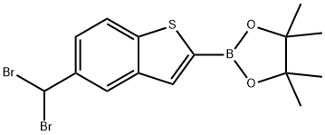 Benzo[b]thiophene, 5-(dibromomethyl)-2-(4,4,5,5-tetramethyl-1,3,2-dioxaborolan-2-yl)- Structure