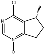 5H-Cyclopentapyrimidine, 4-chloro-6,7-dihydro-5-methyl-, 1-oxide, (5R)- Structure