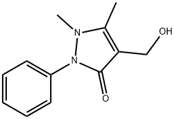3H-Pyrazol-3-one, 1,2-dihydro-4-(hydroxymethyl)-1,5-dimethyl-2-phenyl- 구조식 이미지