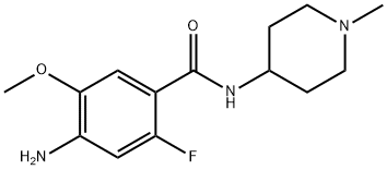 Benzamide, 4-amino-2-fluoro-5-methoxy-N-(1-methyl-4-piperidinyl)- 구조식 이미지