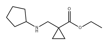 Cyclopropanecarboxylic acid, 1-[(cyclopentylamino)methyl]-, ethyl ester Structure