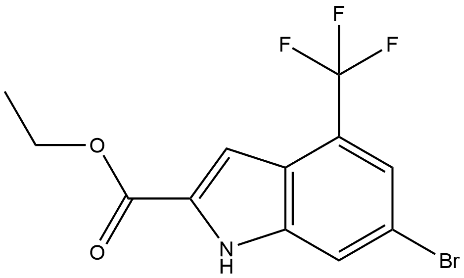 Ethyl 6-Bromo-4-(trifluoromethyl)indole-2-carboxylate Structure