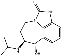 Imidazo[4,5,1-jk][1]benzazepin-2(1H)-one, 4,5,6,7-tetrahydro-7-hydroxy-6-[(1-methylethyl)amino]-, (6S,7S)- Structure