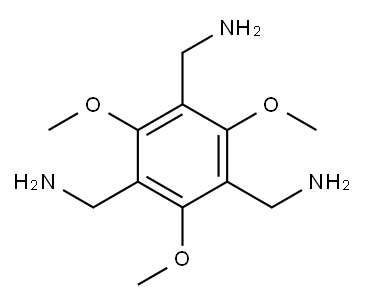 1,3,5-Benzenetrimethanamine, 2,4,6-trimethoxy- Structure