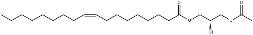 (2S)-3-(Acetyloxy)-2-hydroxypropyl (9Z)-9-octadecenoate Structure