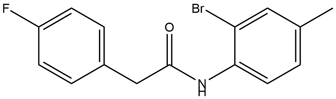 N-(2-Bromo-4-methylphenyl)-4-fluorobenzeneacetamide Structure