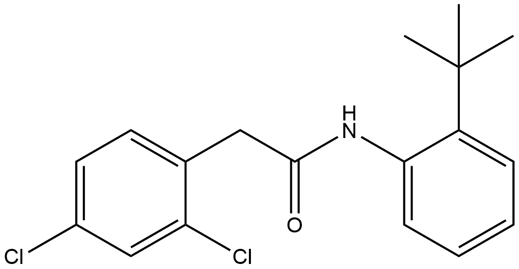 2,4-Dichloro-N-[2-(1,1-dimethylethyl)phenyl]benzeneacetamide Structure