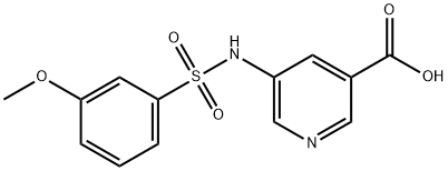 5-(3-methoxybenzenesulfonamido)pyridine-3-carboxylic acid Structure