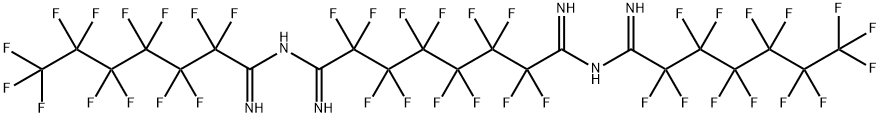 Octanediimidamide, 2,2,3,3,4,4,5,5,6,6,7,7-dodecafluoro-N1,N8-bis(2,2,3,3,4,4,5,5,6,6,7,7,7-tridecafluoro-1-iminoheptyl)- Structure