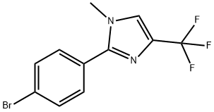 1H-Imidazole, 2-(4-bromophenyl)-1-methyl-4-(trifluoromethyl)- Structure