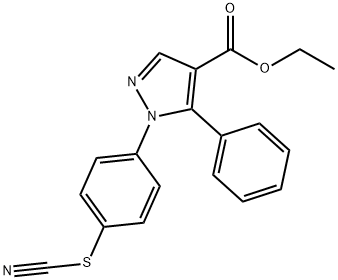 1H-Pyrazole-4-carboxylic acid, 5-phenyl-1-(4-thiocyanatophenyl)-, ethyl ester Structure