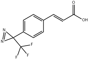 2-Propenoic acid, 3-[4-[3-(trifluoromethyl)-3H-diazirin-3-yl]phenyl]-, (2E)- Structure