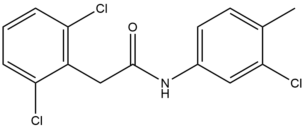 2,6-Dichloro-N-(3-chloro-4-methylphenyl)benzeneacetamide Structure