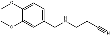 3-{[(3,4-dimethoxyphenyl)methyl]amino}propanenitrile Structure
