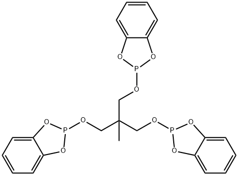 1,3,2-Benzodioxaphosphole, 2,2'-[[2-[(1,3,2-benzodioxaphosphol-2-yloxy)methyl]-2-methyl-1,3-propanediyl]bis(oxy)]bis- (9CI) Structure