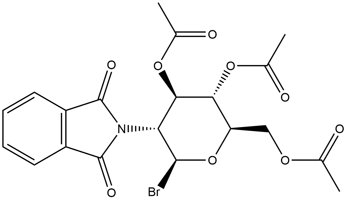 2-Deoxy-2-phthalimido-3,4,6-tri-O-acetyl-beta-D-glucopyranosyl bromide 구조식 이미지