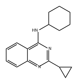 4-Quinazolinamine, N-cyclohexyl-2-cyclopropyl- Structure