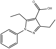 1H-Pyrazole-4-carboxylic acid, 3,5-diethyl-1-phenyl- Structure