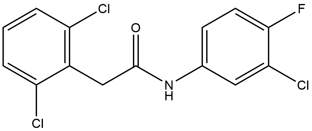 2,6-Dichloro-N-(3-chloro-4-fluorophenyl)benzeneacetamide Structure