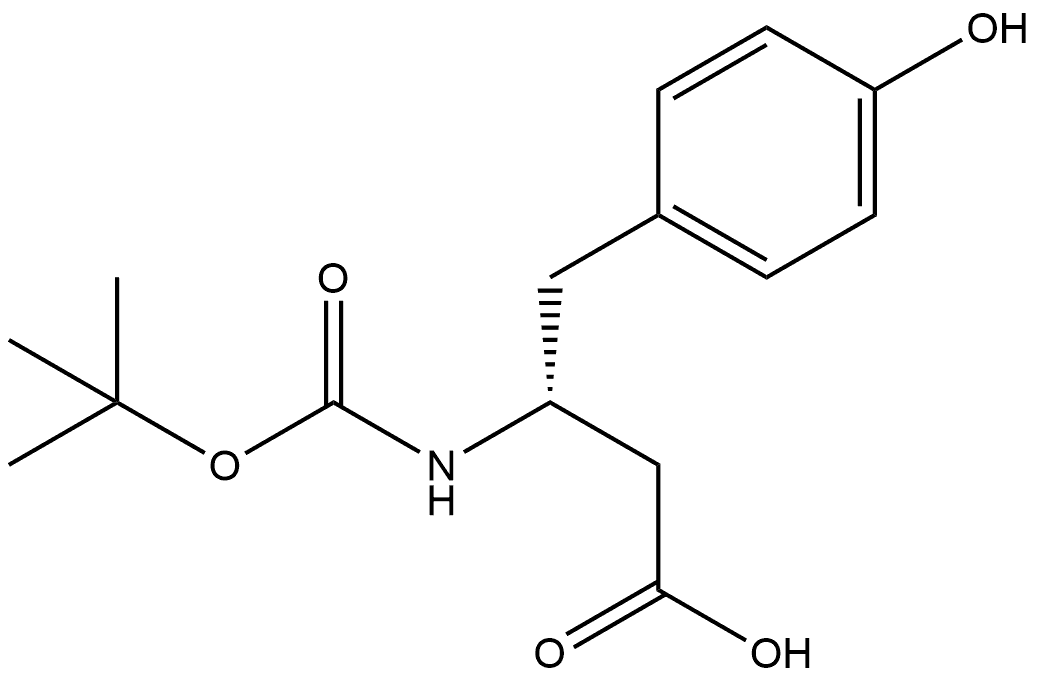 Benzenebutanoic acid, -[[(1,1-dimethylethoxy)carbonyl]amino]-4-hydroxy-, (R)- Structure