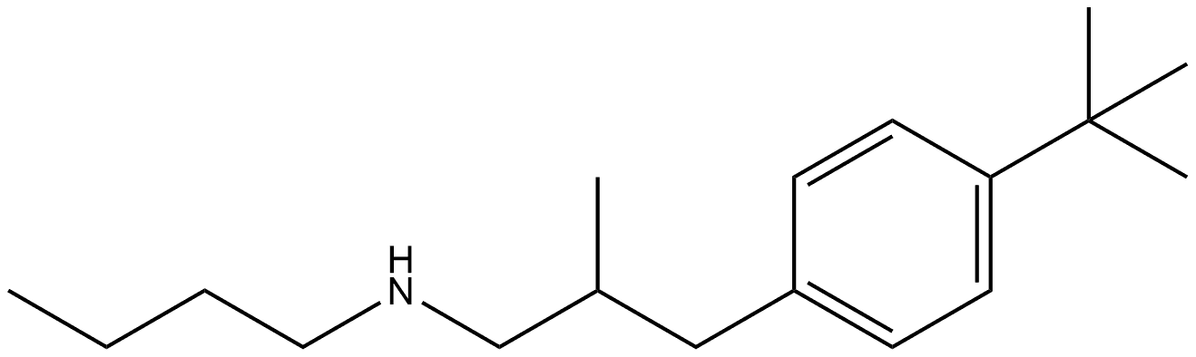 Benzenepropanamine, N-butyl-4-(1,1-dimethylethyl)-β-methyl- Structure