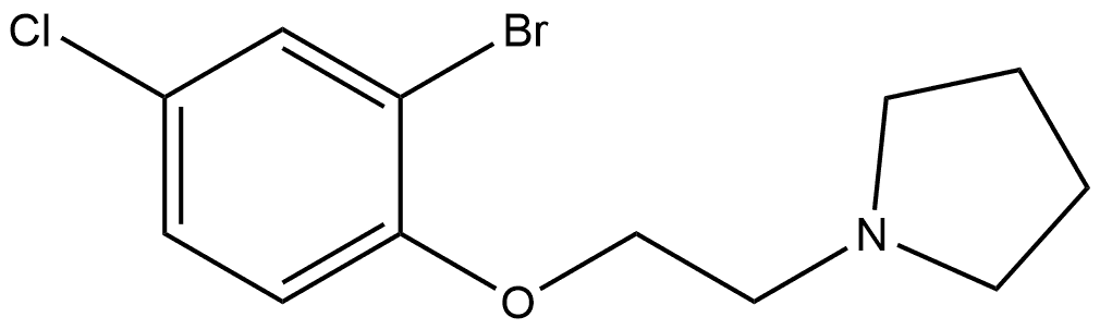 1-[2-(2-Bromo-4-chlorophenoxy)ethyl]pyrrolidine Structure