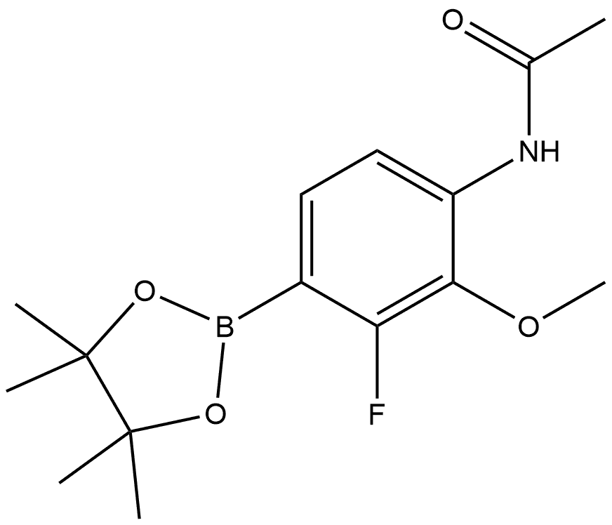 N-[3-Fluoro-2-methoxy-4-(4,4,5,5-tetramethyl-1,3,2-dioxaborolan-2-yl)phenyl]a... Structure