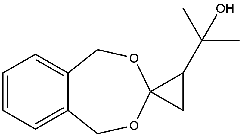 Spiro[2,4-benzodioxepin-3,1'-cyclopropane]-2'-methanol, 1,5-dihydro-α,α-dimethyl- 구조식 이미지