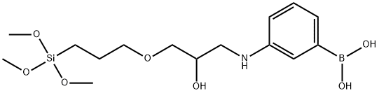 Boronic acid, [3-[[2-hydroxy-3-[3-(trimethoxysilyl)propoxy]propyl]amino]phenyl]- (9CI) Structure