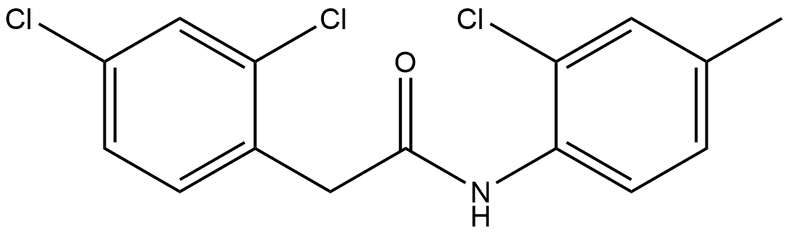 2,4-Dichloro-N-(2-chloro-4-methylphenyl)benzeneacetamide Structure